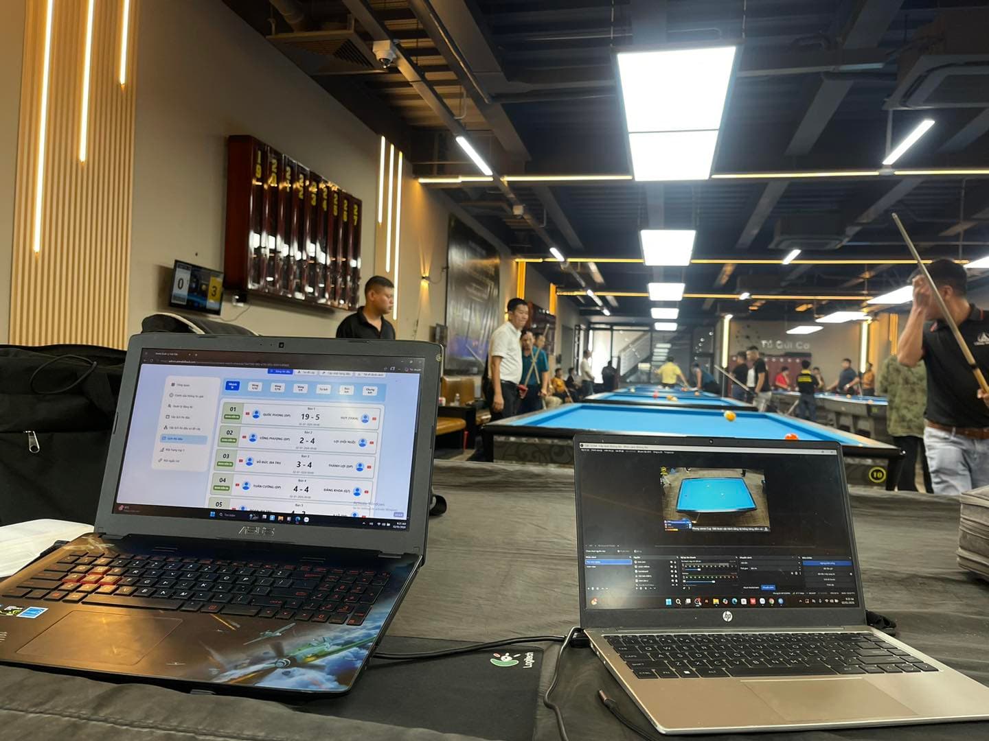 Thi đấu billiards thực tế