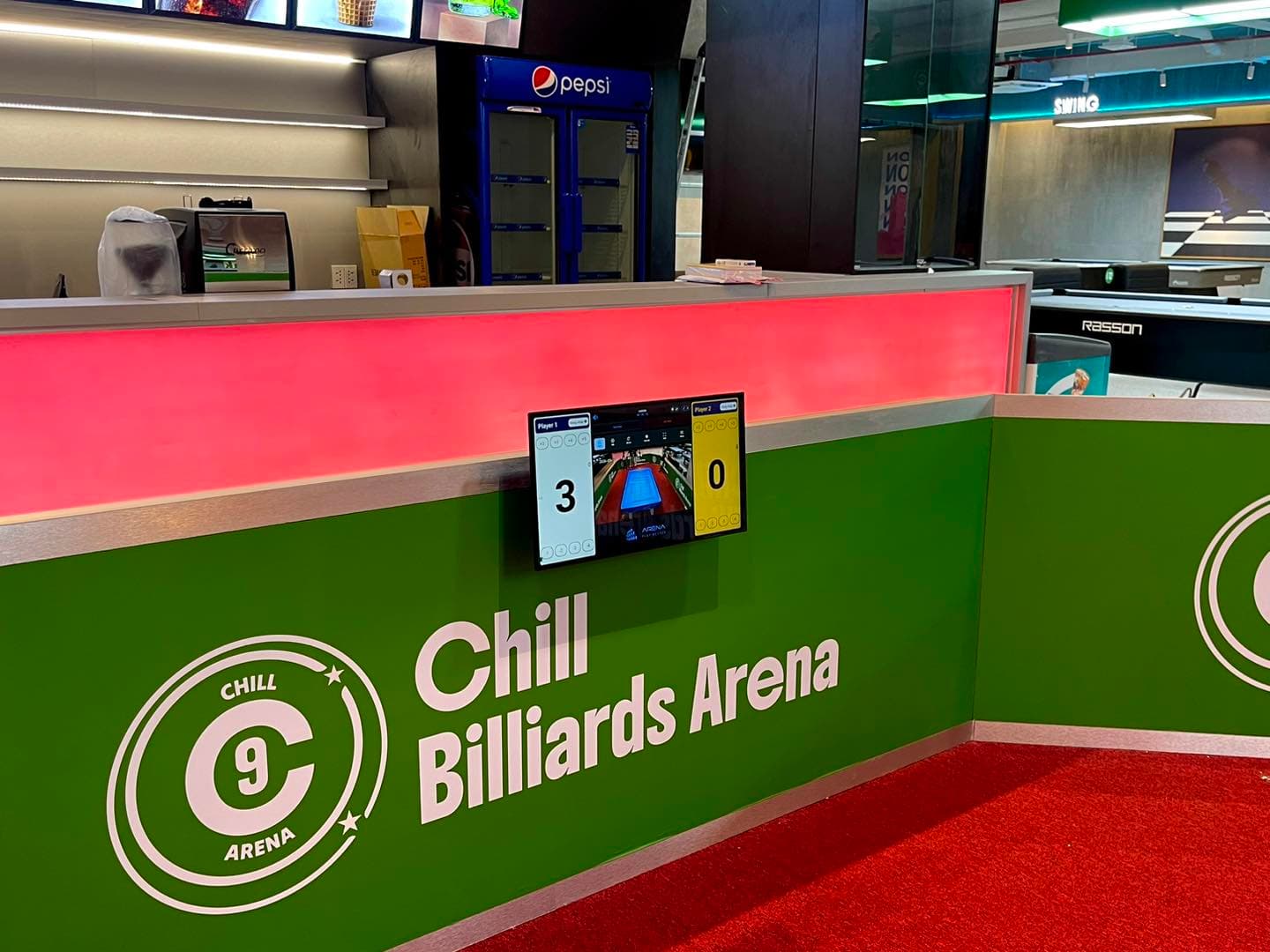 Arena Scoreboard tại Chill Billiards